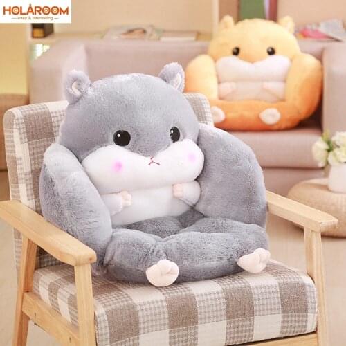 Hamster Cushion Back Office Chair Cushion Sofa Pillow Cushion Home Decoration Tatami Cute Cushion Lumbar Support Childrens Gift