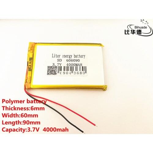 Polymer lithium ion battery 606090 3.7V 4000MAH can be customized wholesale CE FCC ROHS MSDS quality certification