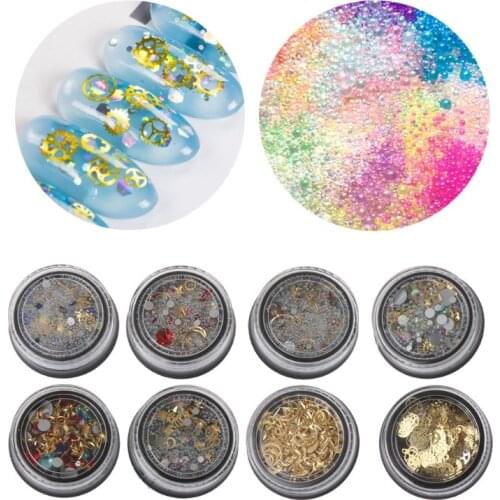 Bubble Beads Wheel Gear Ultra Thin Metal Frame Filling Nail DIY UV Resin Jewelry