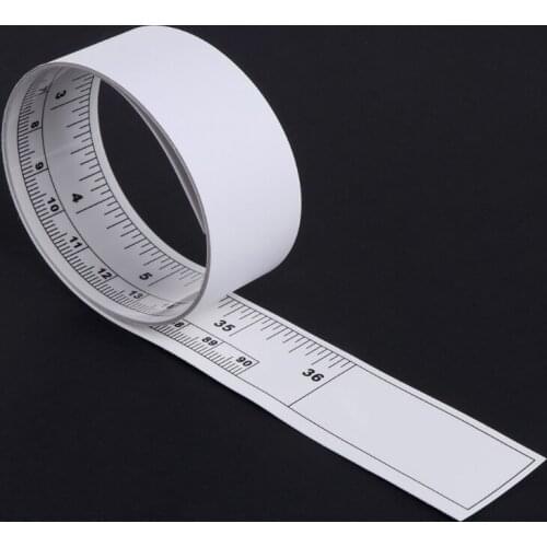 Self Adhesive Metric Measure Tape Vinyl Silver Rulers For Sewing Machine Sticker