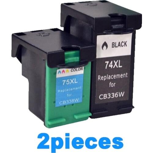 XiongCai Compatible ink cartridges For HP 74 75 Photosmart C4200 C5200 Officejet J5780 C4280 C4345 C4380 C4385 For HP74 XL 75XL