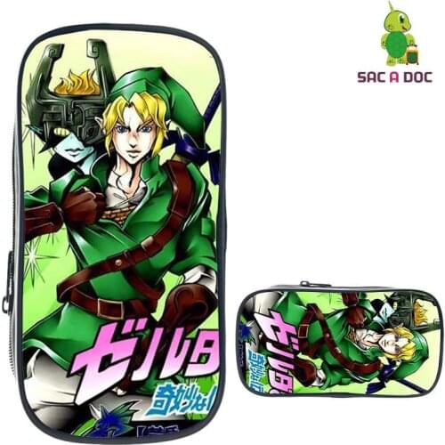 New 3D Print Jojos Bizarre Adventure Jojo Pen Bag Anime Large Capacity Pencil Pouch Stationery Cartoon Stationery Make Up Box