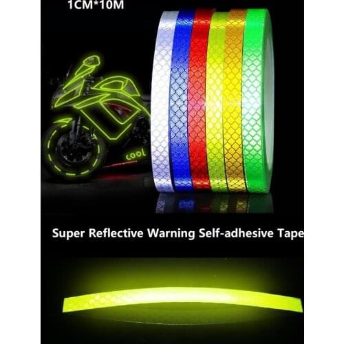 1CM x3M PET Super Reflective Car Automobile Contour Crash Strip Decoratiive Self-adhesive Tape Road Traffic Warning Sign
