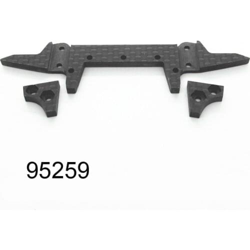 Tamiya Mini 4WD 95259 3mm Carbon Fiber VS Pteris Anti-hanging Rear Bracket 94780 2mm Carbon Front Bracket W/ Large Brake Groove