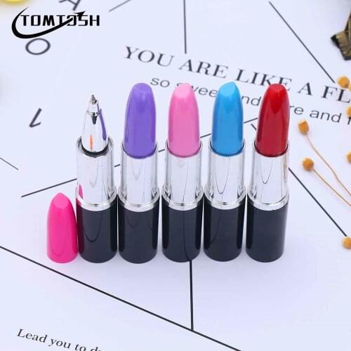 TOMTOSH/Cute Ballpoint Pen Creative Lipstick Pen For School Office SuppliesStationery Colored Ball Pens