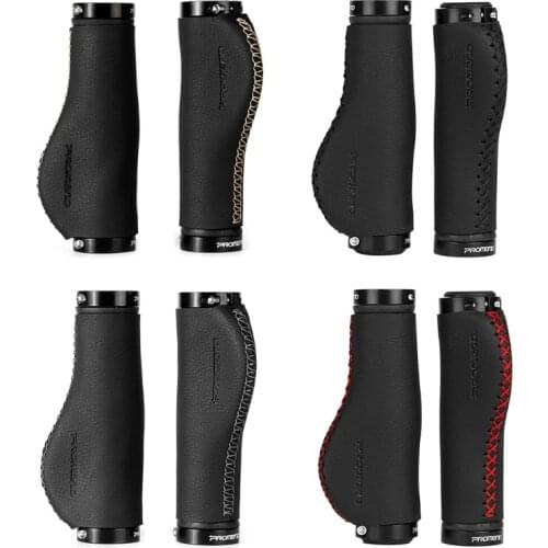Fiber Leather Mountain Bike Scooter MTB Bicycle Handlebar Cover Handle Grips Bar End Non-slip Dual Lock-on