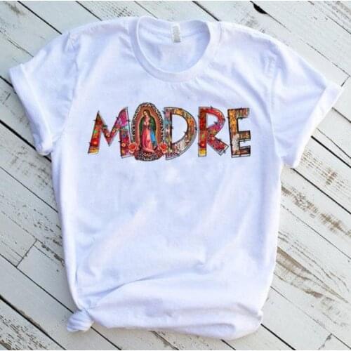 Our Lady Of Guadalupe Print Harajuku Top Women T-shirt Casual Ladies Basic O-collar Short Sleeved Women T-shirt Girl,Drop Ship