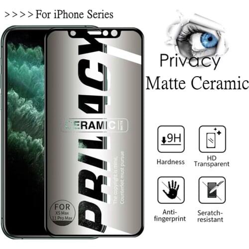 1-3PCS HD Matte Soft Ceramic Anti-spy Screen Protector for IPhone 12 Mini IPhone11Pro XS Max X XR 7 8 6 Plus Privacy Film