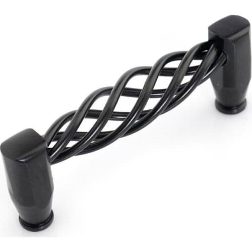 10Pcs New modern design black bird cage drawer pull handle Cabinet Handle And Knobs ( C:C:96MM H:38MM )