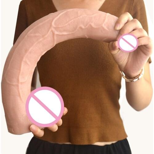 15.5 Inch Long Dildo Huge Penis Skin Color Heart Base Large Dick Sex Toys For Women Adult Sex Products Lesbian Masturbator