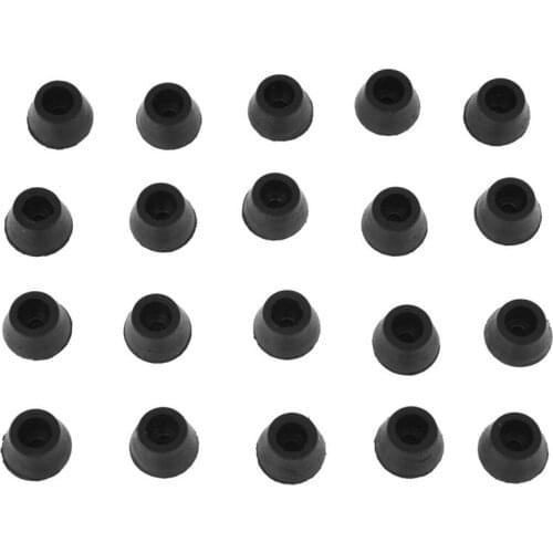 20PCS Black Chair Couch Table Rubber Furniture Leg End Caps 16mm Dia