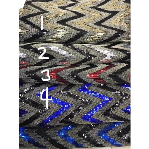 4colors option African lace fabric 2019 latest High Quality Tulle French Lace Fabric With sequins YG-652