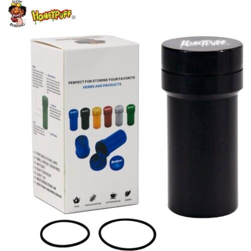 HONEYPUFF Aluminum Grinder With Storage Container One To More Kit Metal Tobacco Herb Grinder and Stash Jar Smoke Pipe Accessory