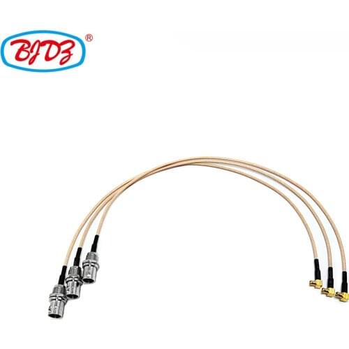 Free Shipping 1PCS 40cm 75ohm BNC Female Bulkhead to MCX Male Right Angle RG179 Pigtail Jumper Cable