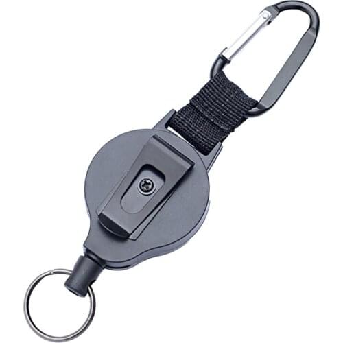 Side Pull High Elasticity Woven Webbing Stainless Steel 60cm Wire Rope Telescopic Buckle 1mm In Diameter