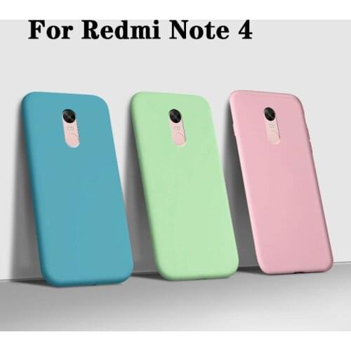 FundaS Case For xiaomi redmi note 4 luxury Matte Liquid soft Silicone Phone Case For xiaomi redmi note 4 back Cover armor Coque