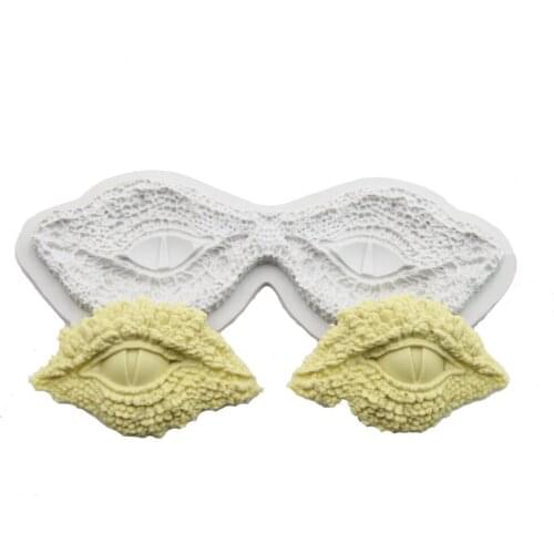 DIY Dinosaur Eyes Lace Cake Silicone Mold Easter Dinosaur Series Fondant Mold Cake Decorating Tools Chocolate Gumpaste Mold