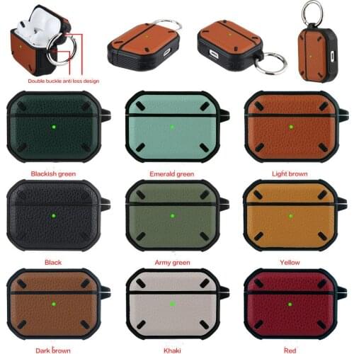 For Apple Airpods case leather with ring earphone protective case airpods pros accessories Luxury For Apple Airpods Pro 3 case