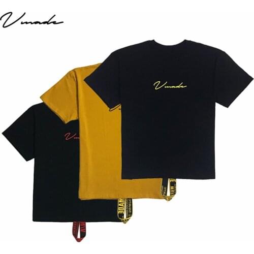 VMADE Authentics Mens Womens Essentials Cotton Performance Short Sleeve Oversized T-Shirt Print logo Woven tape anime jay z