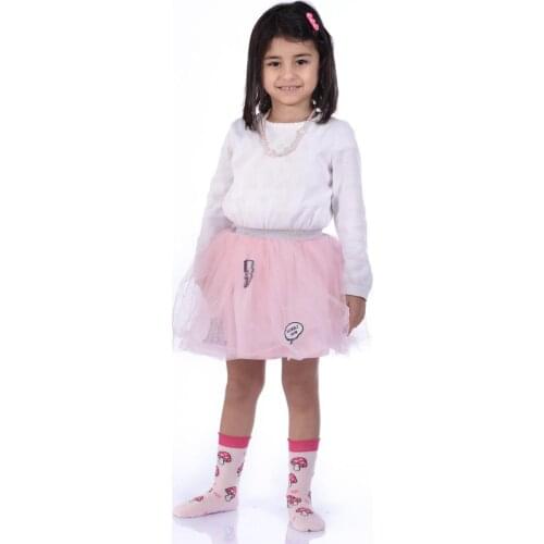 Idilfashion Mushroom Pattern Female Child Socket Stocking Ç-ART125 (3'LÜ PACKAGE)