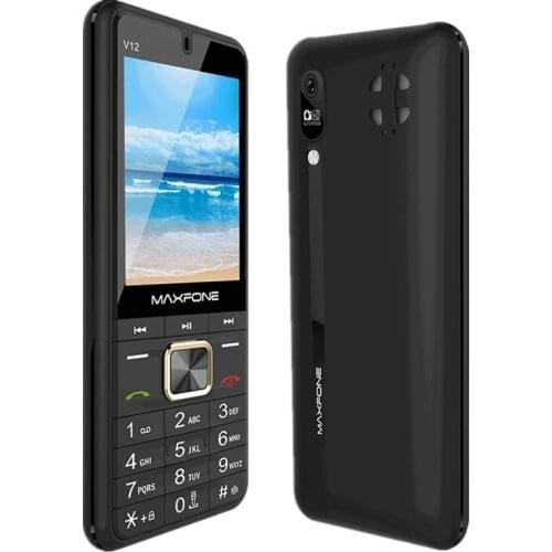 Maxfone V12 Push Button Mobile Phone 2.8 inch Quad Sim 4SIM Card Bluetooth Flashlight MP3 FM Camera BigHorn 4SIM Cheap CellPhone