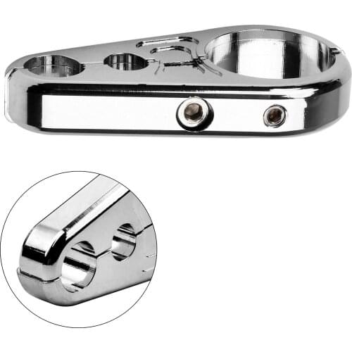 New CNC Aluminum 25mm Motorcycles Brake Clutch Cable Wire Clamp Clip Universal For Motorcycle 1 inch Handlebar Black Chrome