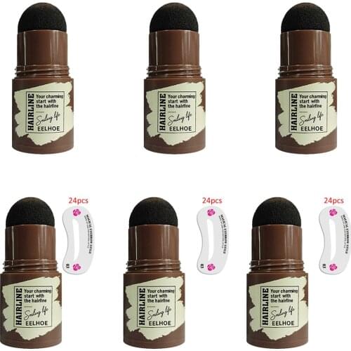 New Brow Stamp Shaping Kit with 24 Reusable Eyebrow Stencils Eyebrow Soap Wax Waterproof Long Lasting Shaping Makeup Set