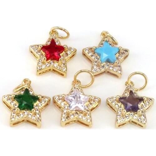 10Pcs, New Gold Color Metal Star Pendants Mini Star Charms Pendant Diy Earrings Necklace Bracelet Fow Women Jewelry Making