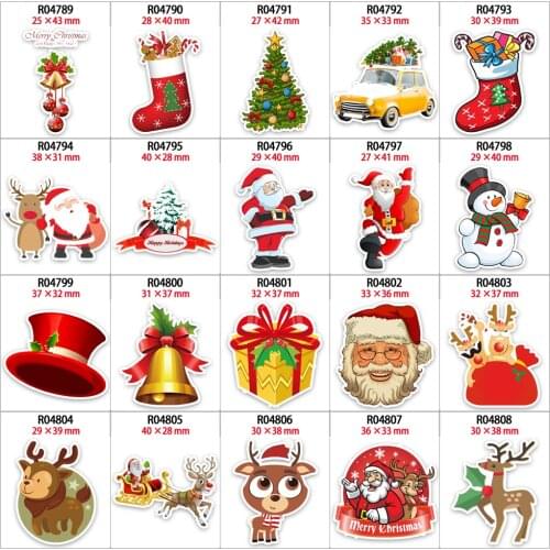 Christmas Planar Resins for DIY Crafts Hair Bows Home Decoration Accessories 30pcs/lot R04789 R0479 R0480