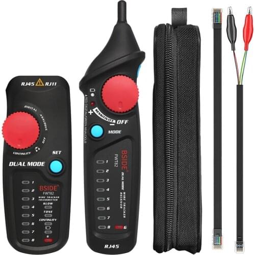 BSIDE FWT82 Digital Mode Network Cable Tracker Wire Toner RJ45 RJ11 Ethernet LAN Tracer Analyzer Detector Line Finder