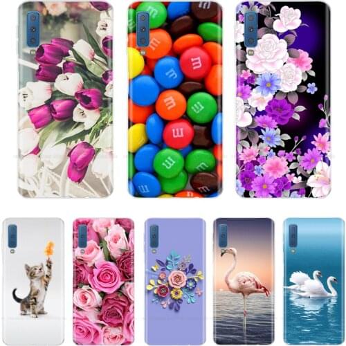 Silicone Case For Samsung Galaxy A7 2018 Phone Cover Printing Soft TPU Back Case Cover For Samsung A7 2018 A750 A750F 6.0 inch