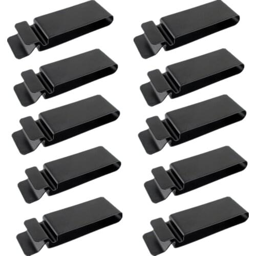 Tactical Heavy Duty Metal Sheath Clip Clasp Belt Holster Spring Hook Buckle Removable Black