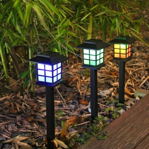2 Pcs Solar Street Lights Outdoor Solar Lamp Decoration Light Outdoor Yard Garden Lantern Waterproof Warm White Solar