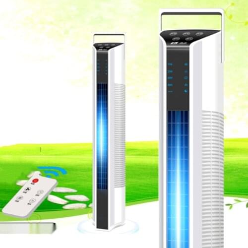 Rotating Bladeless Electric Fan Remote Control Tower Floor Fan Mute Vertical Desktop Fan for Baby Adult Home Living Room cooler