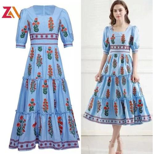 ZALady designer beach chic midi dresses for women elegant short sleeve summer traf floral ruched fashion french dress femme robe