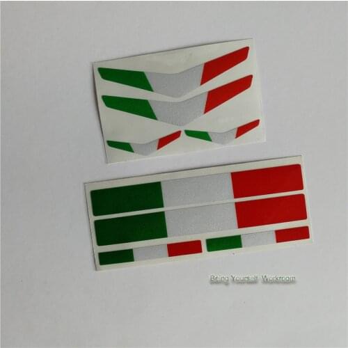 1 Set Reflective Vnyl Italy Flag Sticker Car-Styling Motorcycle Helmet Sticker Motocross Racing Car Decals For Vespa Piaggio
