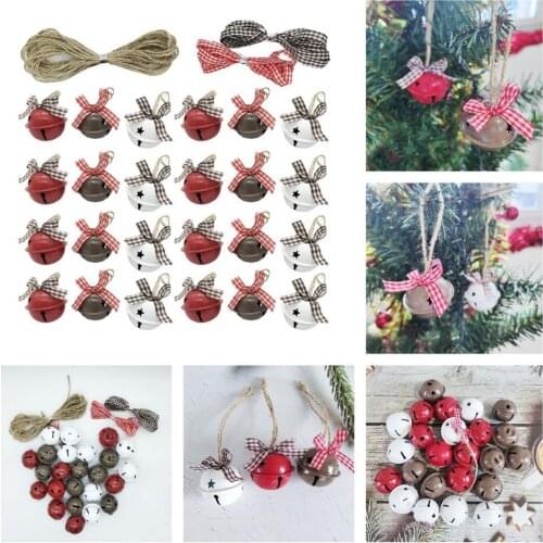 1 Set Mixed Color Christmas Bells Pendent Eye-catching Rust-proof Metal Colorful Christmas Hanging Bells Ornaments for Home
