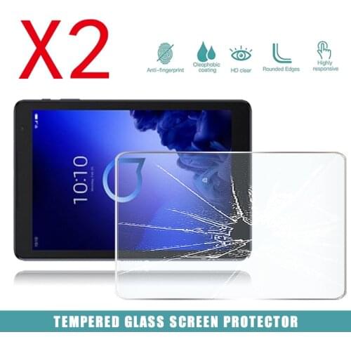 2Pcs Tablet Tempered Glass Screen Protector Cover for Alcatel 3T 10 Tablet PC Anti-Screen Breakage HD Tempered Film