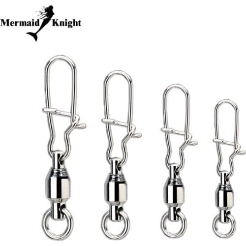 20pcs/set High Strength Ball Bearing Swivels Crane 100% Copper & Stainless Steel Snaps Trolling Rigging Fishing Accessories