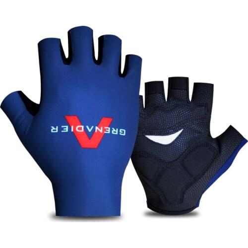 2021 INEOS Grenadier TEAM BLUE One Pair Sports Half Finger Cycling Jersey Gloves MTB Road Mountain Bike Bicycle Gel Gloves