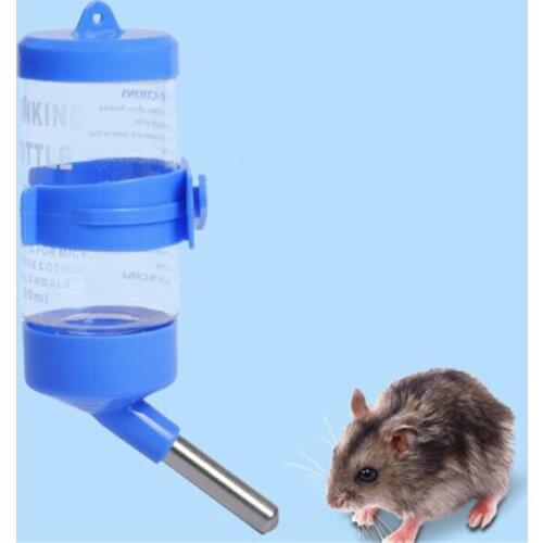 3 Size Cage Hanging Plastic Stainless Steel Guinea Pig Squirrel Rabbit Hamster Water Drinking Dispenser Feeder 80ml 125ml 250ml