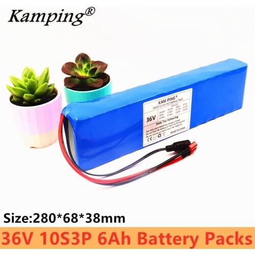 36V 10S3P 6Ah Large Capacity 18650 Lithium Battery Pack for A Variety of Electric Bicycles and Motorcycles Built-in 10s Bms