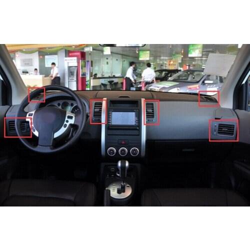 Accessories 6pcs ABS side Door handle cup bowl cover car sticker trim for nissan Rogue x trail 2014 2015