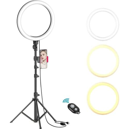 Photo Studio Phone Stand with LED Beauty Ring Light Photography Dimmable Fill-in Light Lamp+Tripod For Selfie Live Show