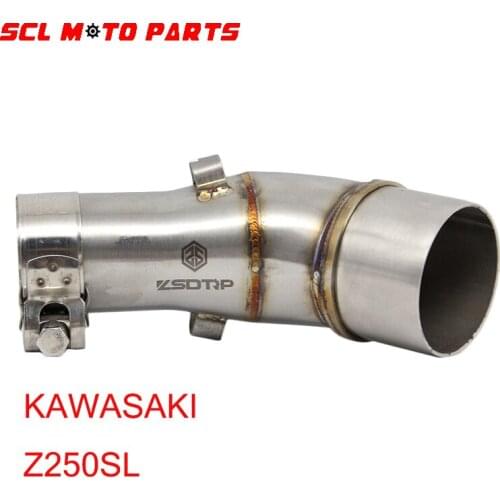 ALconstar-Racing Motorcycle 38MM Exhaust Middle Pipe With Clamp For Kawasaki NINJIA250SL Z250SL Without Exhaust