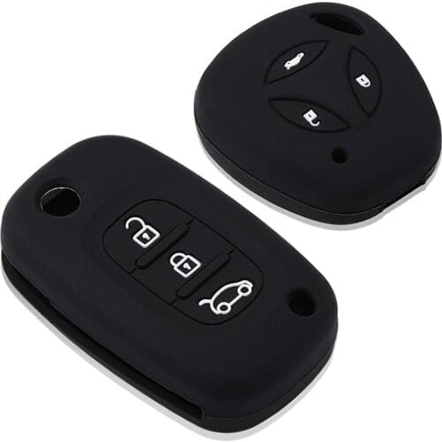 Car styling 3 Buttons Silicone Car Key Cover Case Protector For LADA Priora Sedan Sport Kalina Granta Vesta X-Ray XRay