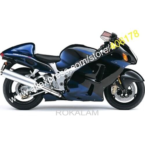 Cheap Body Set For Suzuki Hayabusa GSXR 1300 1999-2007 GSX R1300 Blue Black GSX-R1300 ABS Fairing (Injection Molding)