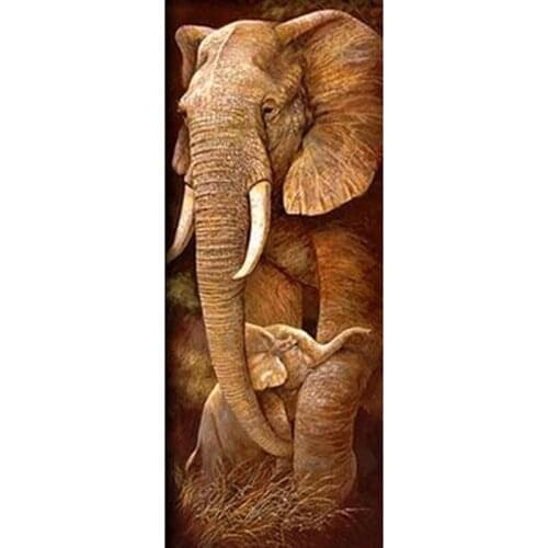 GLymg Embroidery Diy Embroidery Handicrafts Bright Rhinestones 5d Diamond Painting Kit Elephant Mother And Son Wall Arts Decor