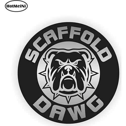 HotMeiNi 12cm x 12cm Scaffold Dawg Hard Hat Sticker Helmet Decal Label Scaffolding Builder Dog Sticker Car Styling