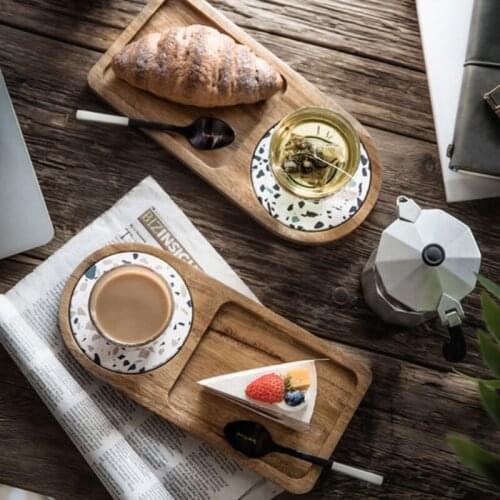 Creative Wood Dinner Plate Lightweight Easy Cleaning Solid Wood Pan for Snack Dessert Unbreakable Fruit Dishes